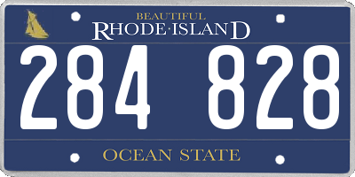 RI license plate 284828