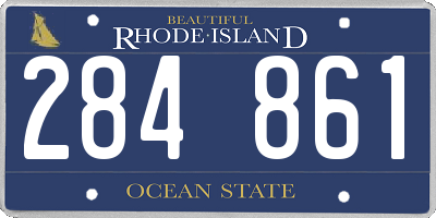 RI license plate 284861