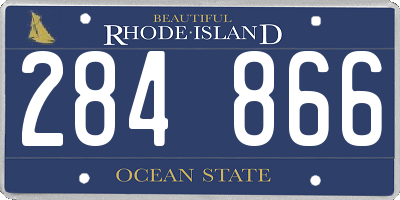 RI license plate 284866