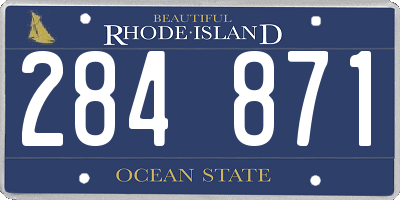 RI license plate 284871