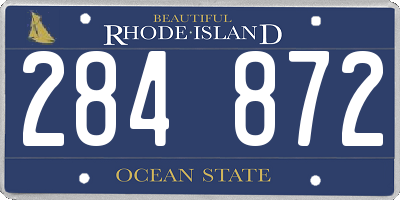 RI license plate 284872