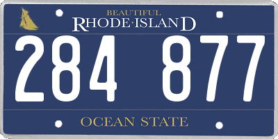 RI license plate 284877