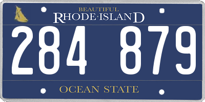 RI license plate 284879