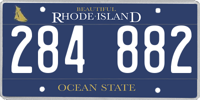 RI license plate 284882