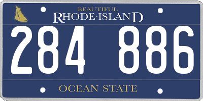 RI license plate 284886