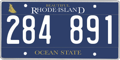 RI license plate 284891
