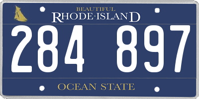 RI license plate 284897