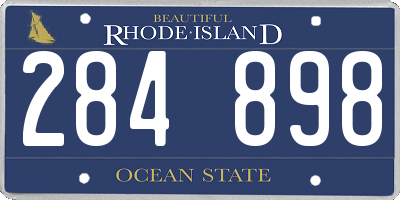 RI license plate 284898