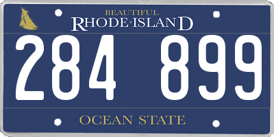 RI license plate 284899
