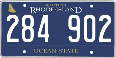 RI license plate 284902