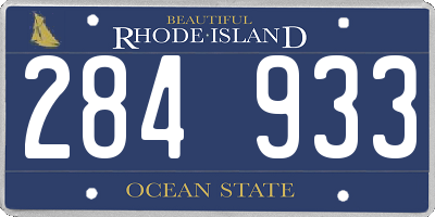 RI license plate 284933