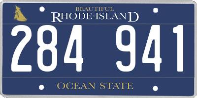 RI license plate 284941