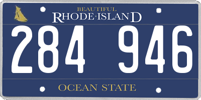 RI license plate 284946