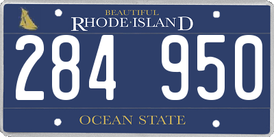 RI license plate 284950