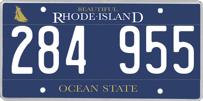 RI license plate 284955
