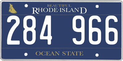 RI license plate 284966
