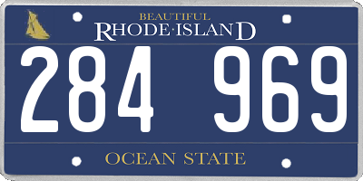 RI license plate 284969