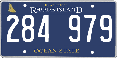 RI license plate 284979