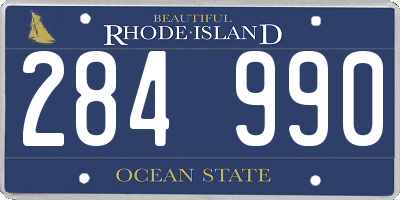 RI license plate 284990