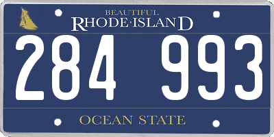 RI license plate 284993