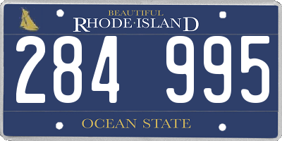 RI license plate 284995