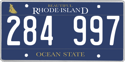 RI license plate 284997