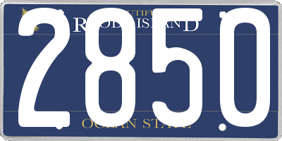 RI license plate 2850