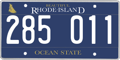RI license plate 285011