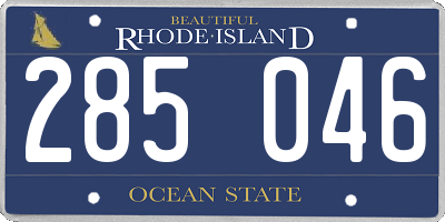 RI license plate 285046