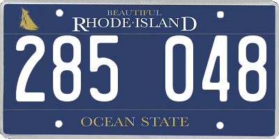 RI license plate 285048