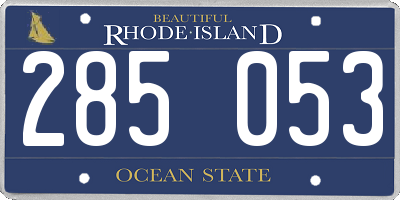 RI license plate 285053