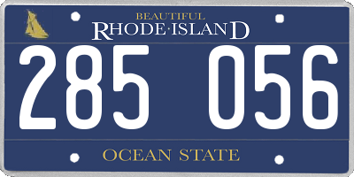 RI license plate 285056