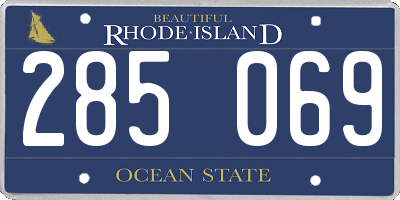 RI license plate 285069