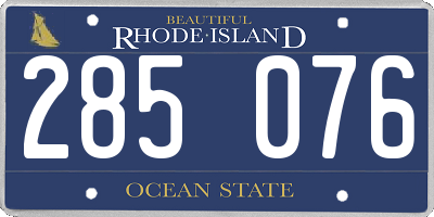 RI license plate 285076