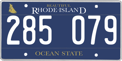 RI license plate 285079