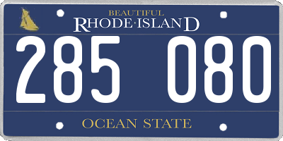 RI license plate 285080