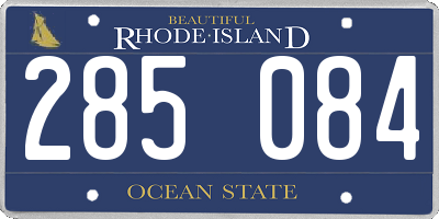 RI license plate 285084