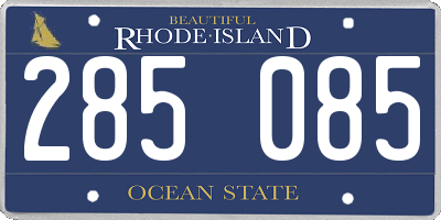 RI license plate 285085