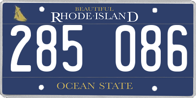 RI license plate 285086