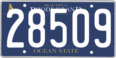 RI license plate 28509