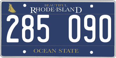 RI license plate 285090