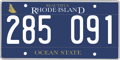 RI license plate 285091