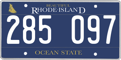 RI license plate 285097