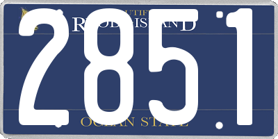 RI license plate 2851