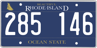 RI license plate 285146