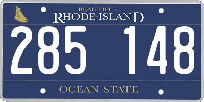 RI license plate 285148