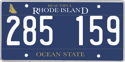 RI license plate 285159