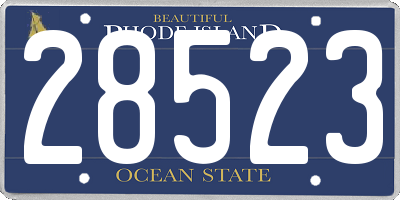 RI license plate 28523