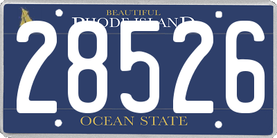 RI license plate 28526