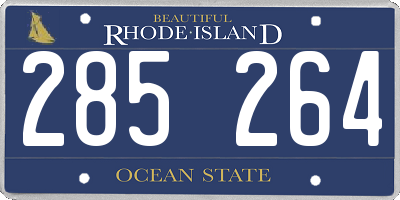 RI license plate 285264